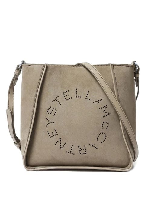Stella McCartney Natural Logo-Detail Shoulder Bag