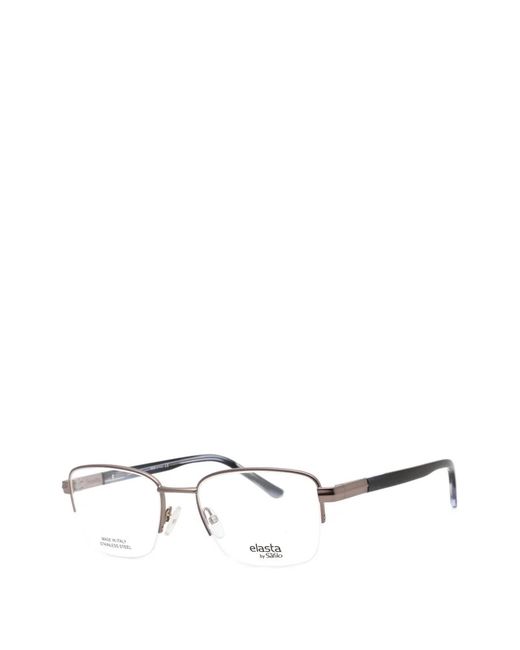 Elasta White E 3127 Rectangle-Frame Glasses for men