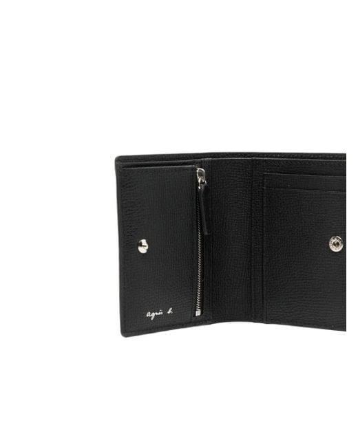 Agnes B. Black Leather Wallet for men