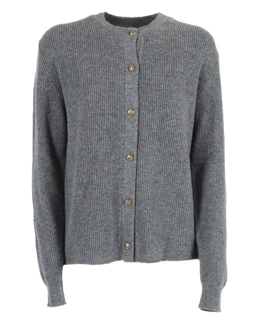 Cardigan À Encolure Ronde Ballantyne en coloris Gray