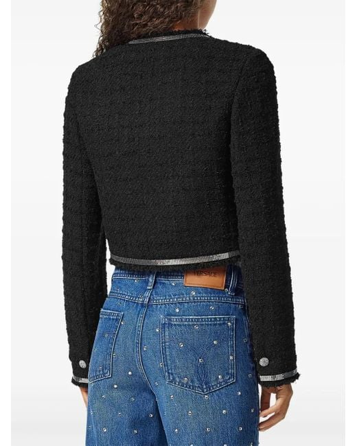 Versace Black Heritage Tweed Jacket