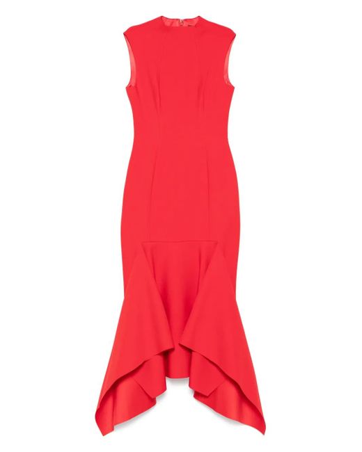 Solace London Red Trinity Midi Dress