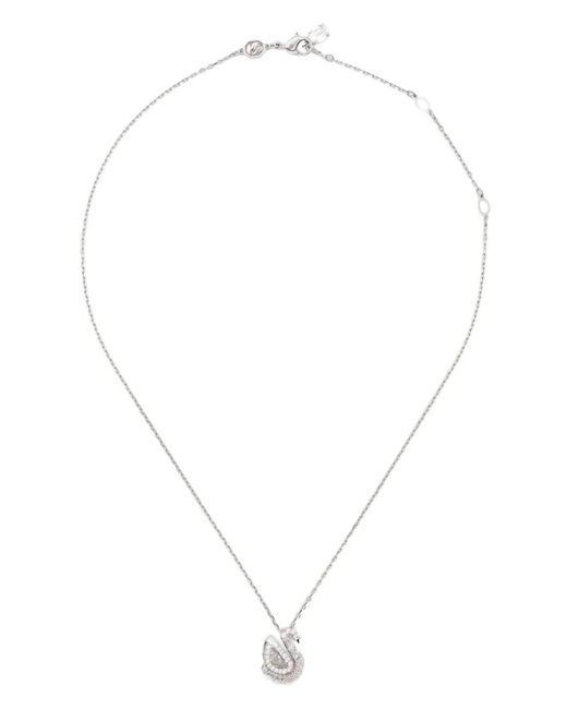 Swarovski White Swan-Pendant Necklace
