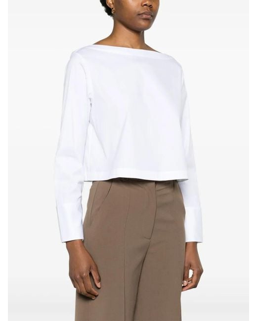 Theory White Boat Blouse