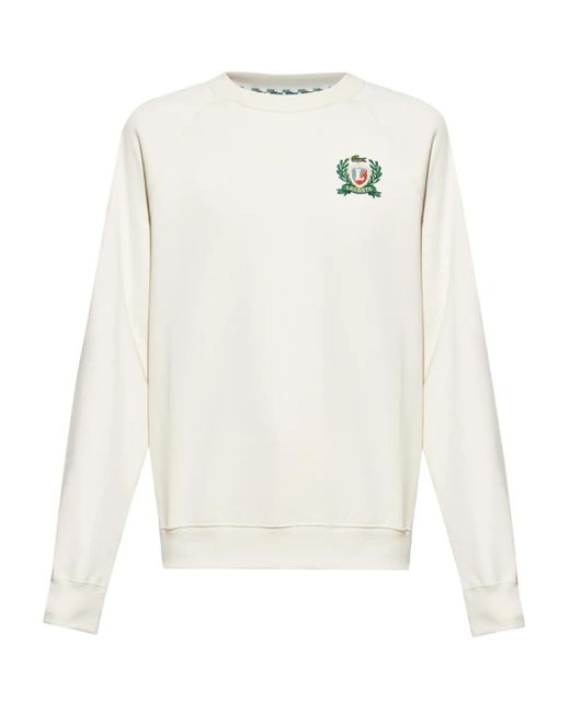 Lacoste Sweatshirt mit Emblem-Stickerei in White für Herren