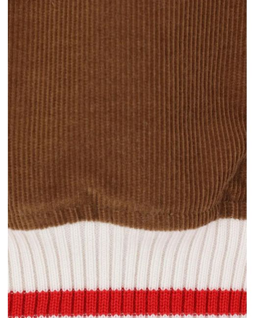 Thom Browne Brown Daunenjacke Wale Aus Baumwoll-Cord