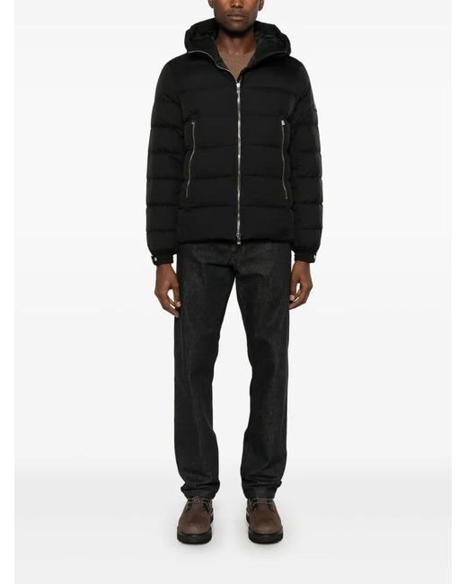 Tatras Black Down-Padded Hooded Zip-Up Jacket for men
