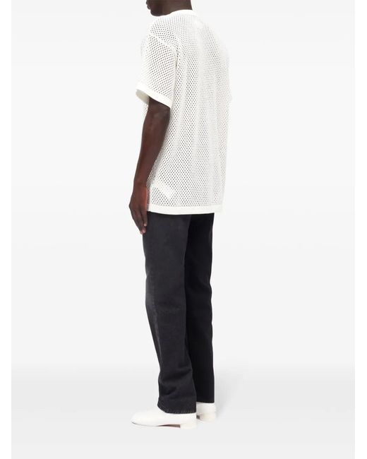 MM6 by Maison Margiela White Stretched Number T-Shirt for men