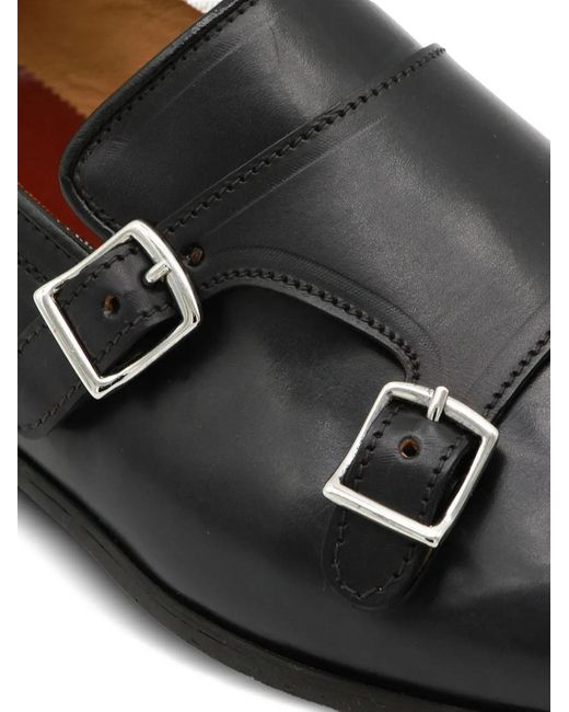 MILLE 885 Black Simon Double-Strap Loafers for men
