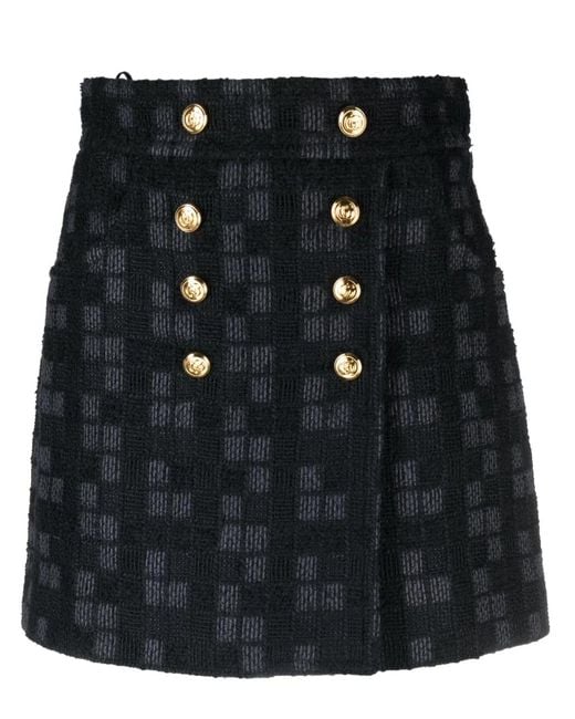 Gucci Mini-Rok Met Knopen in het Black
