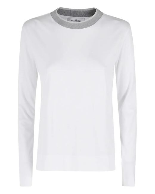 T-Shirt À Col Rond Gran Sasso en coloris White