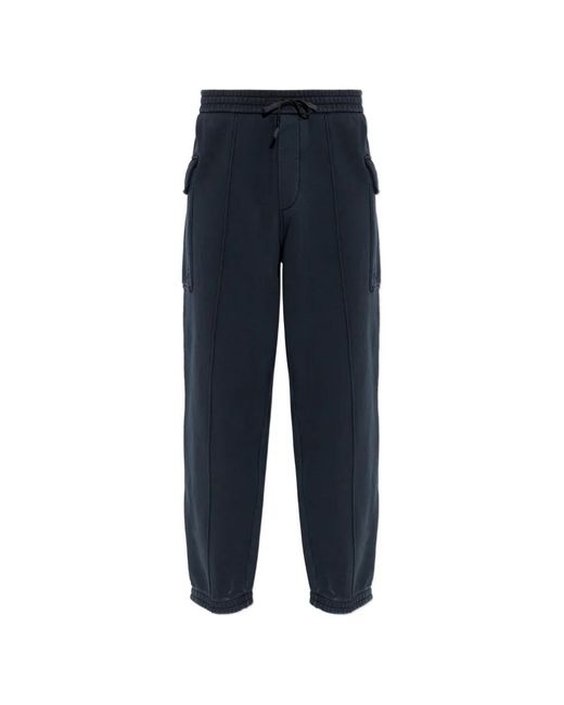 Emporio Armani Blue Cargo Trousers for men