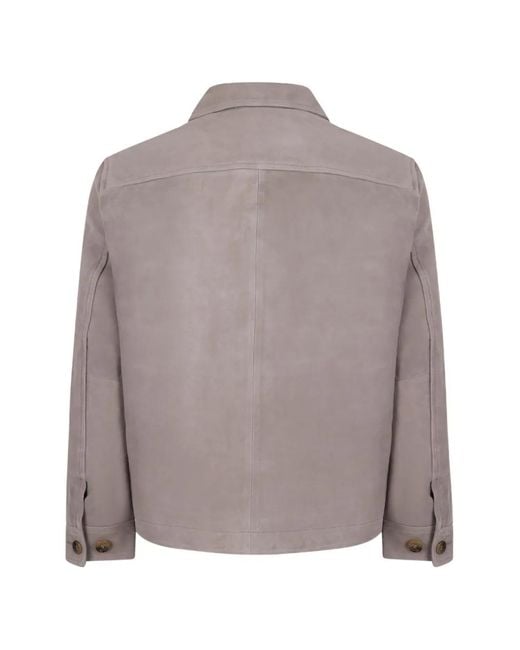 SELECTED Gray Veste En Daim À Boutonnière for men