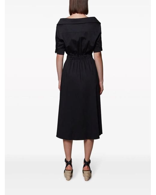 Altuzarra Black Lydia V-Neck Dress