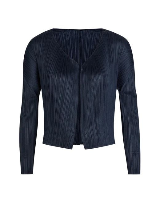 Issey Miyake Blue Plissé Jacket