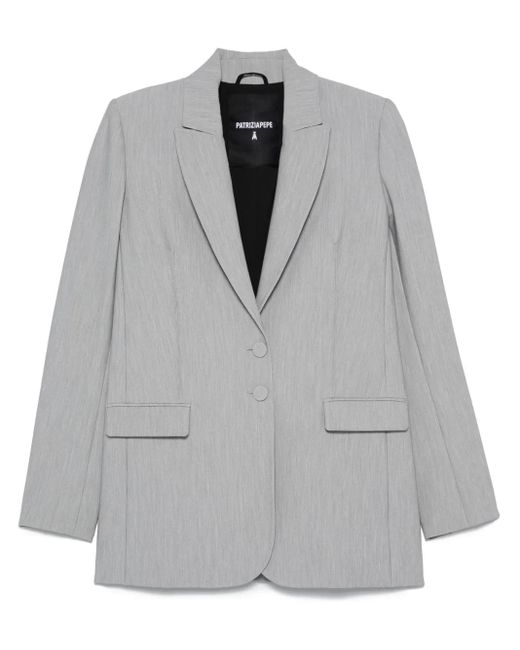 Patrizia Pepe Gray Tailored Blazer With Classic Lapel