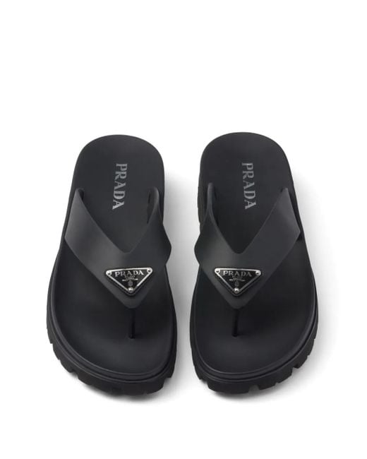 Prada Sandalen Mit Zehensteg in Black für Herren