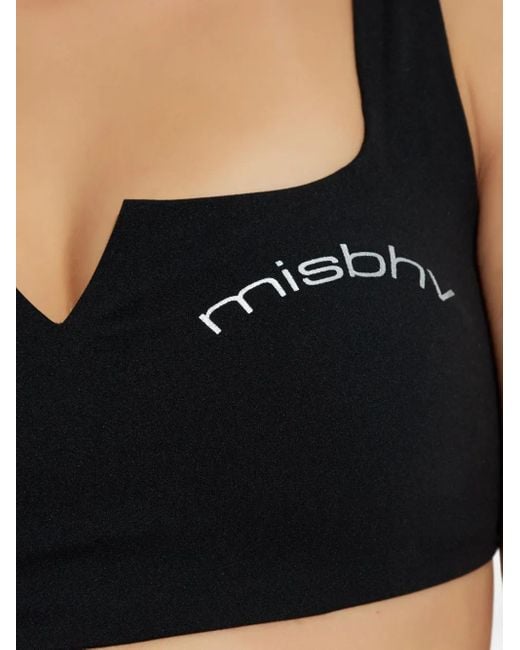 M I S B H V Vネック クロップドトップ Black