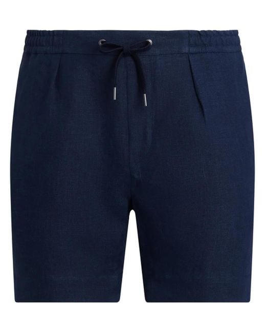 Ralph Lauren Blue Linen Shorts for men