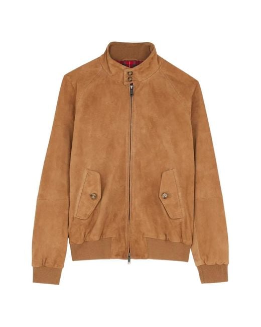 Baracuta Brown G9 Slim-Fit Leather Jacket for men