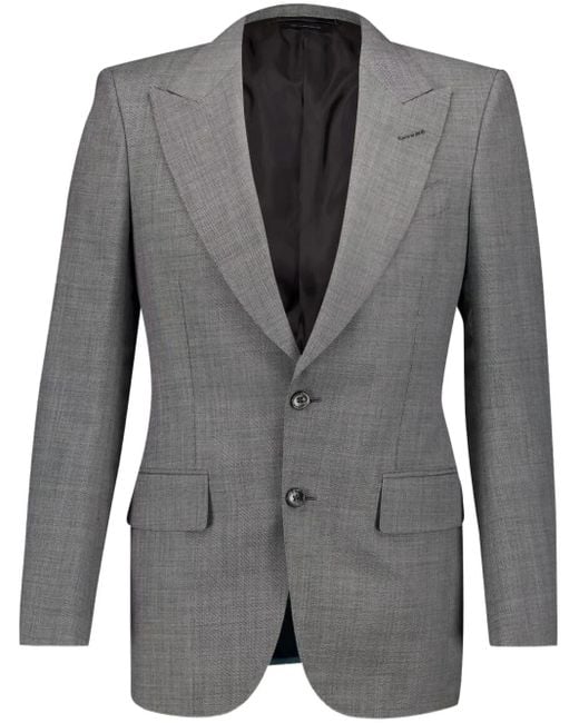Tom Ford Gray Single-Breasted Blazer for men
