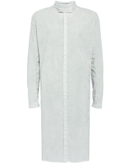 Boris Bidjan Saberi White Cotton-linen Long Shirt for men