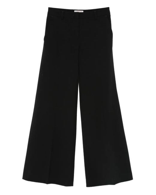Alberto Biani Black Wide-Leg Trousers