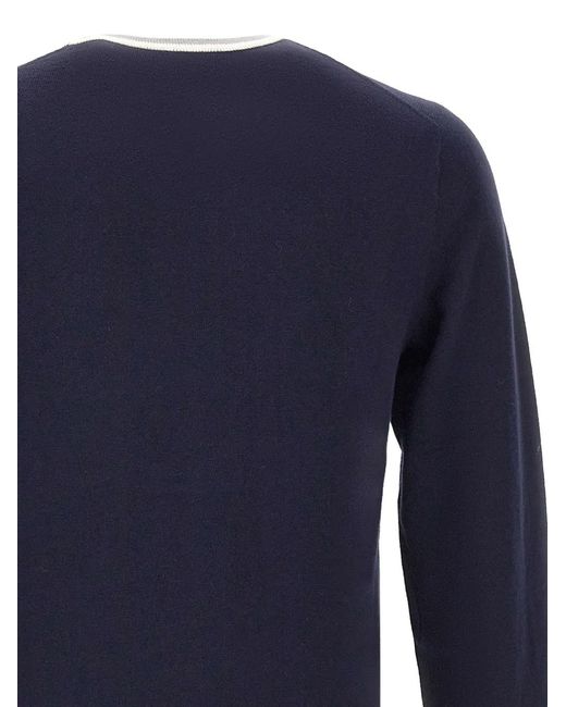 Sun 68 Blue Tipped Crew-Neck Sweater for men