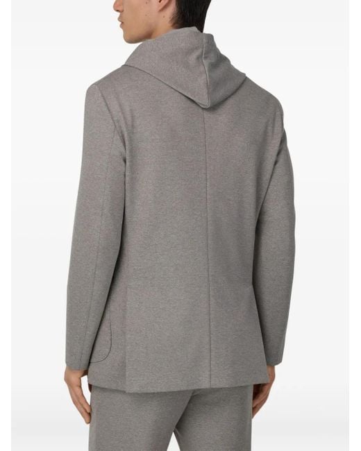 Boggi Blazer Met Capuchon En Opgestikte Zak in het Gray voor heren