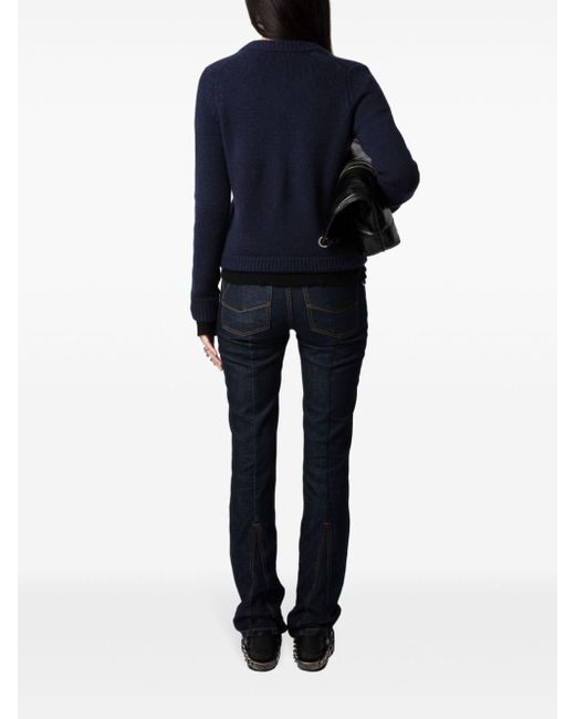 Zadig & Voltaire Marcy Bijoux Cardigan in Blue Lyst