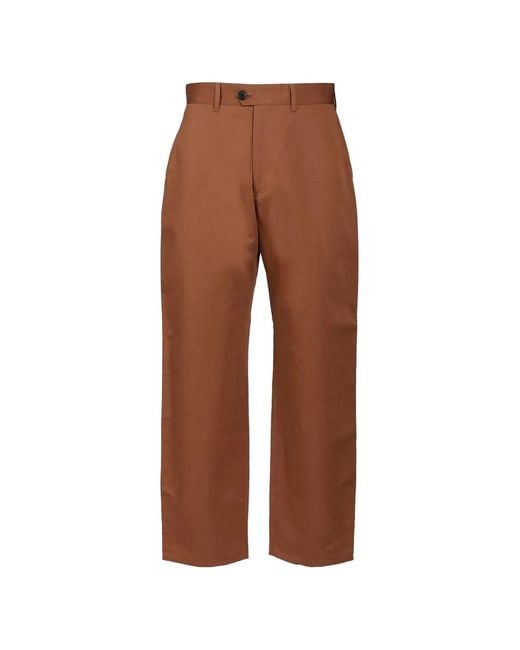 Paul Smith Brown Slub-Texture Trousers for men