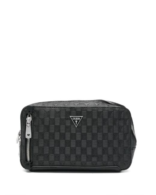 Guess Black Logo-Plaque Belt Bag