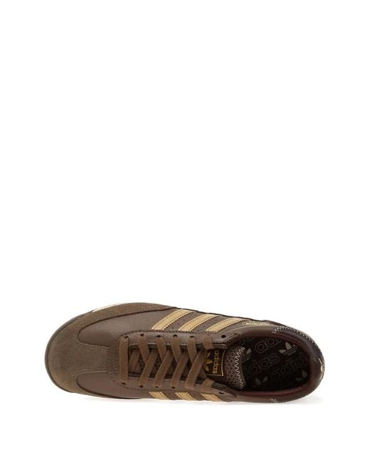 Adidas Brown Sl 72 Three-Stripes Low-Top Sneakers for men