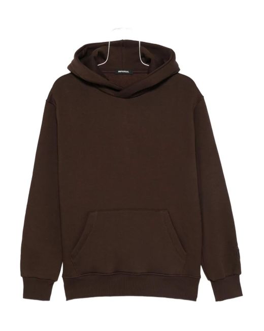 Imperial Men's Brown Cotton Hoodie
