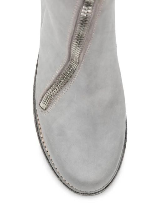 Yohji Yamamoto Gray X Guidi Micha Front-Zip Boots