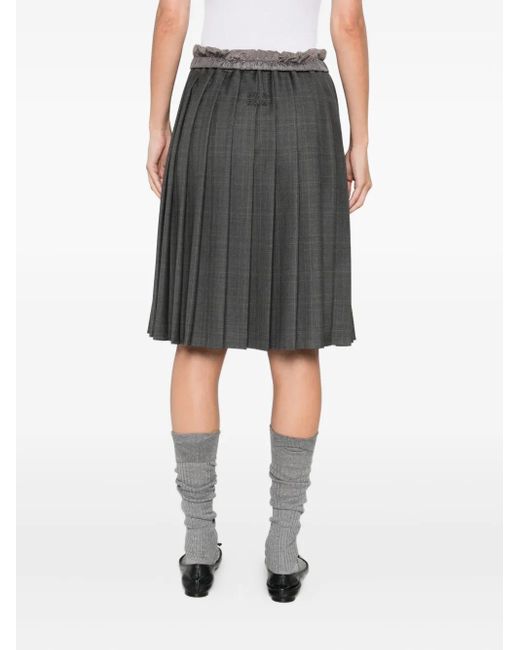 Miu Miu Gray Minirock Mit Falten