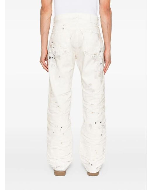 Mastercraft Union White Paint-Splatter Jeans for men