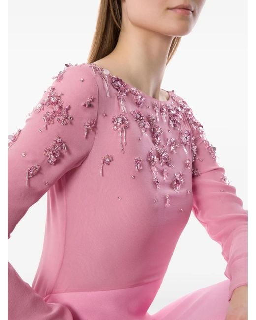 Alberta Ferretti Pink Crepe Dress