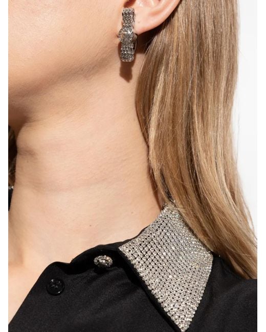 Versace White Medusa Chain Earring