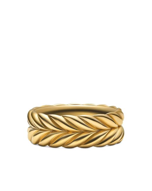 David Yurman Metallic 18Kt Chevron Band Ring for men