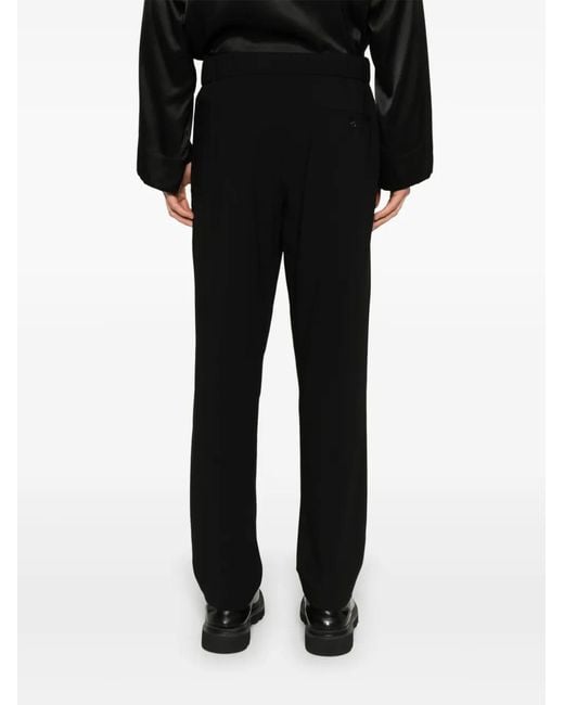 Giorgio Armani Black Virgin Wool Trousers for men