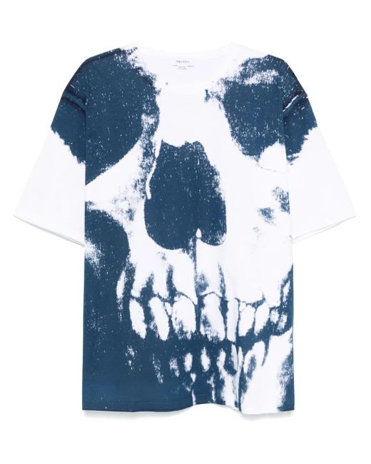 McQueen Blue T-Shirt With Print for men