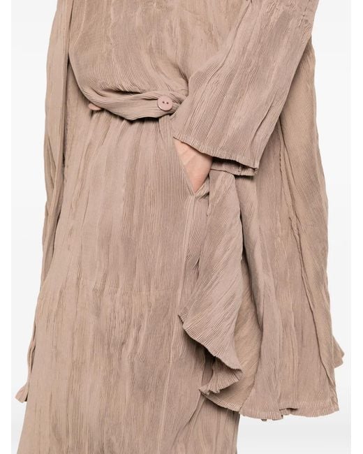 GONGDID DESIGN Natural Pleated Trousers