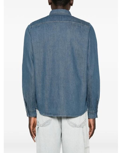 A.P.C. Blue Denim Shirt for men