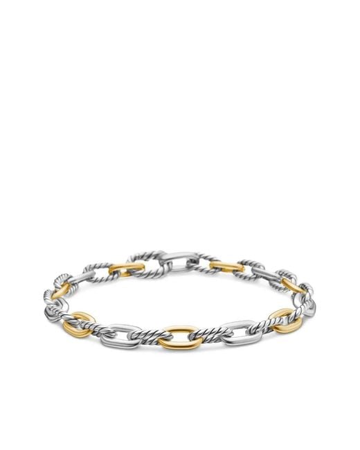David Yurman Metallic 18Kt And Sterling Dy Madison Chain Bracelet (5.5Mm)