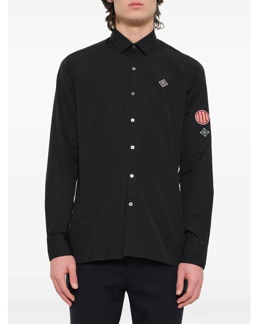 Lanvin Hemd Mit Medaillen-Patch in Black für Herren