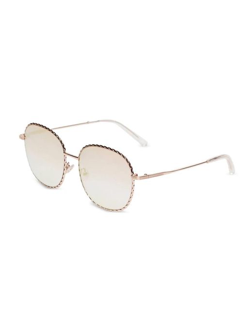 Twinset White Round-Frame Sunglasses