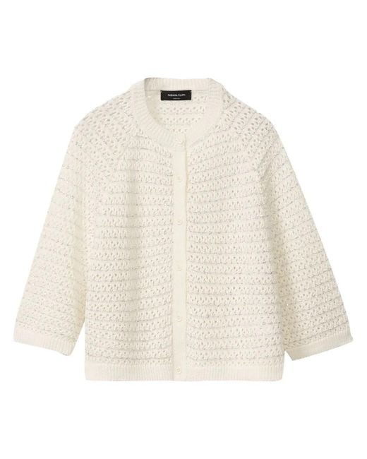 Fabiana Filippi Natural Open-Knit Cardigan