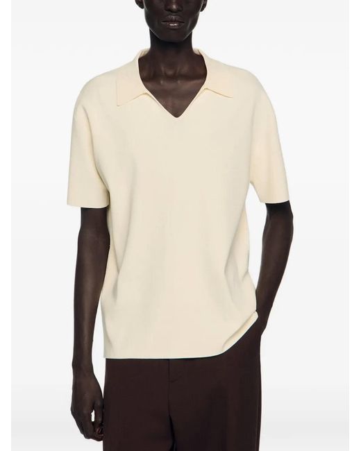 Sandro Natural Stretch Knit Polo Shirt for men