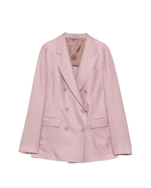 Tagliatore Pink Blazer À Boutonnière Croisée